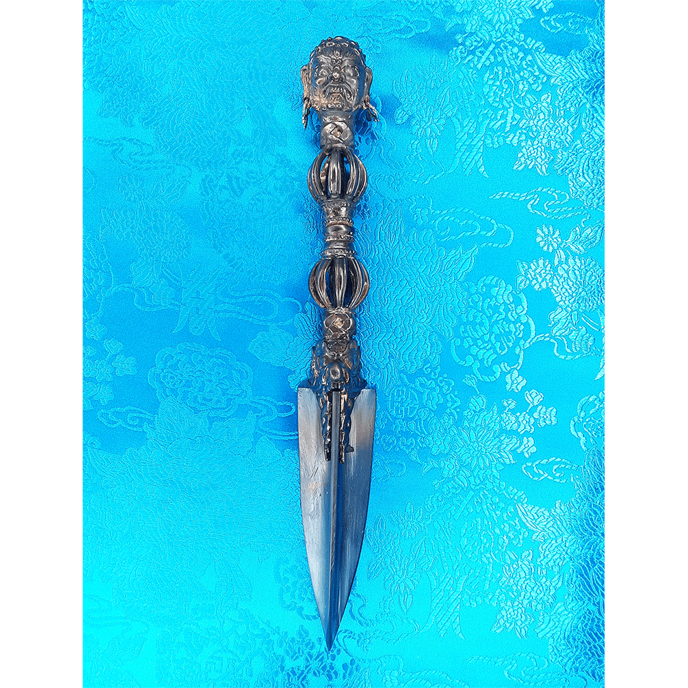 Dorje Drolo Phurba with Steel-Meteorite Blade 10.25" by Natsog Dorje
