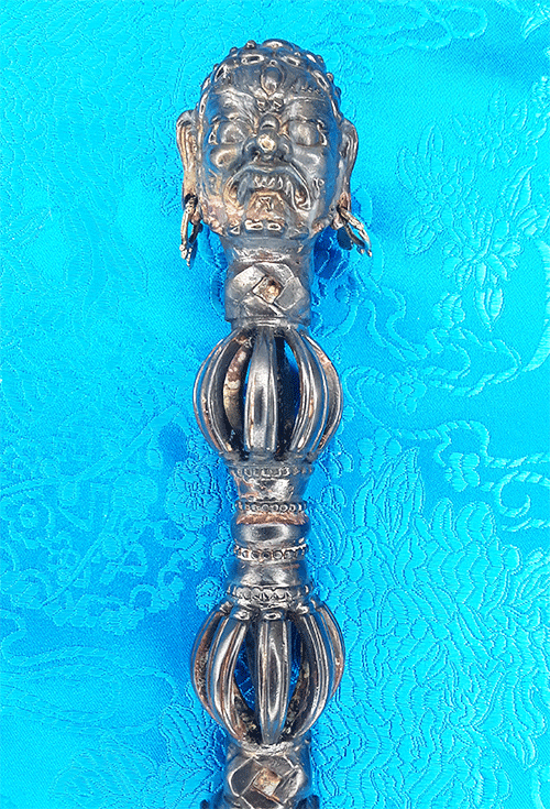 Dorje Drolo Phurba with Steel-Meteorite Blade 10.25" by Natsog Dorje