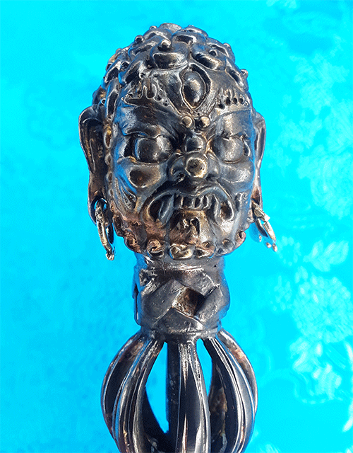 Dorje Drolo Phurba with Steel-Meteorite Blade 10.25" by Natsog Dorje