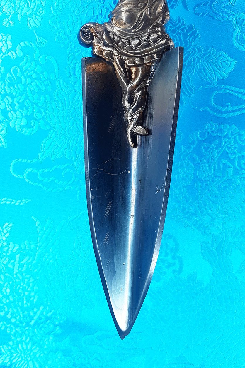 Dorje Drolo Phurba with Steel-Meteorite Blade 10.25" by Natsog Dorje