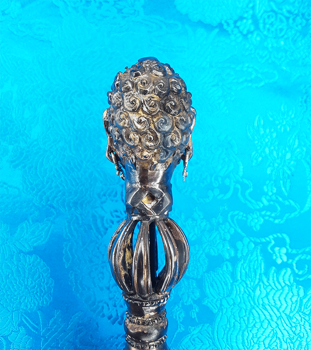 Dorje Drolo Phurba with Steel-Meteorite Blade 10.25" by Natsog Dorje