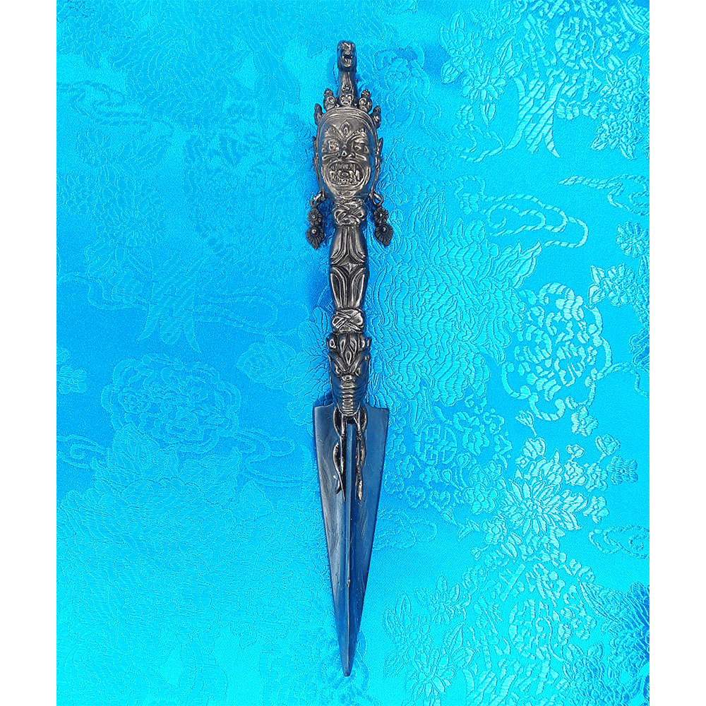 Dudjom Lingpa Terma Phurba with Steel-Meteorite Blade 8" by Natsog Dorje