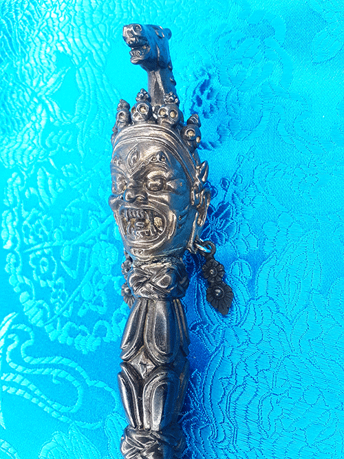 Dudjom Lingpa Terma Phurba with Steel-Meteorite Blade 8" by Natsog Dorje