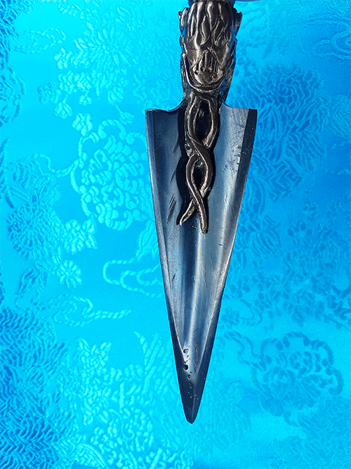Dudjom Lingpa Terma Phurba with Steel-Meteorite Blade 8" by Natsog Dorje