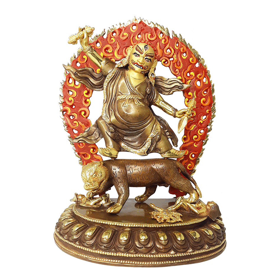 Dorje Drolo Gold-Plated Statue 12"