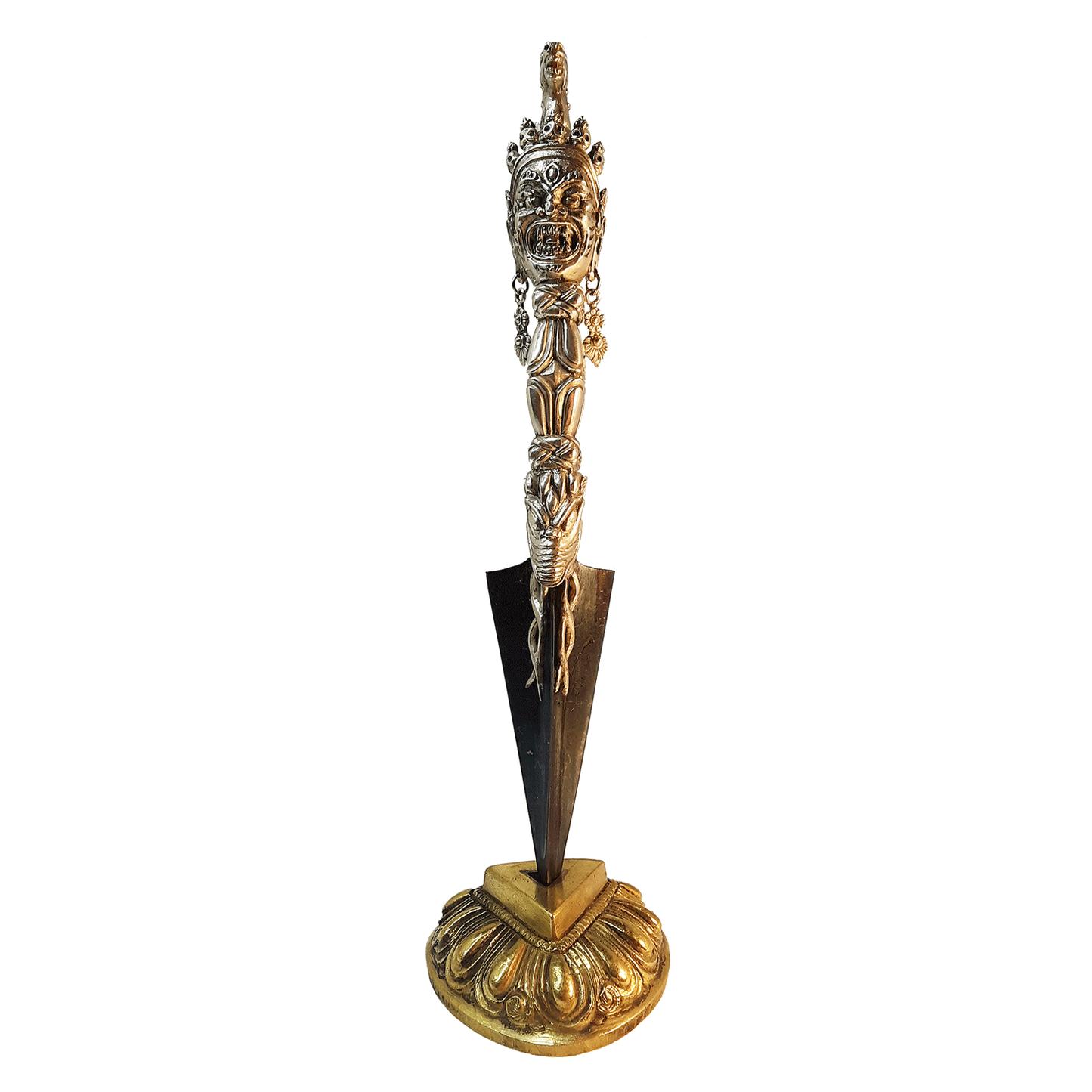 Dudjom Lingpa Terma Phurba with Steel-Meteorite Blade 8" by Natsog Dorje