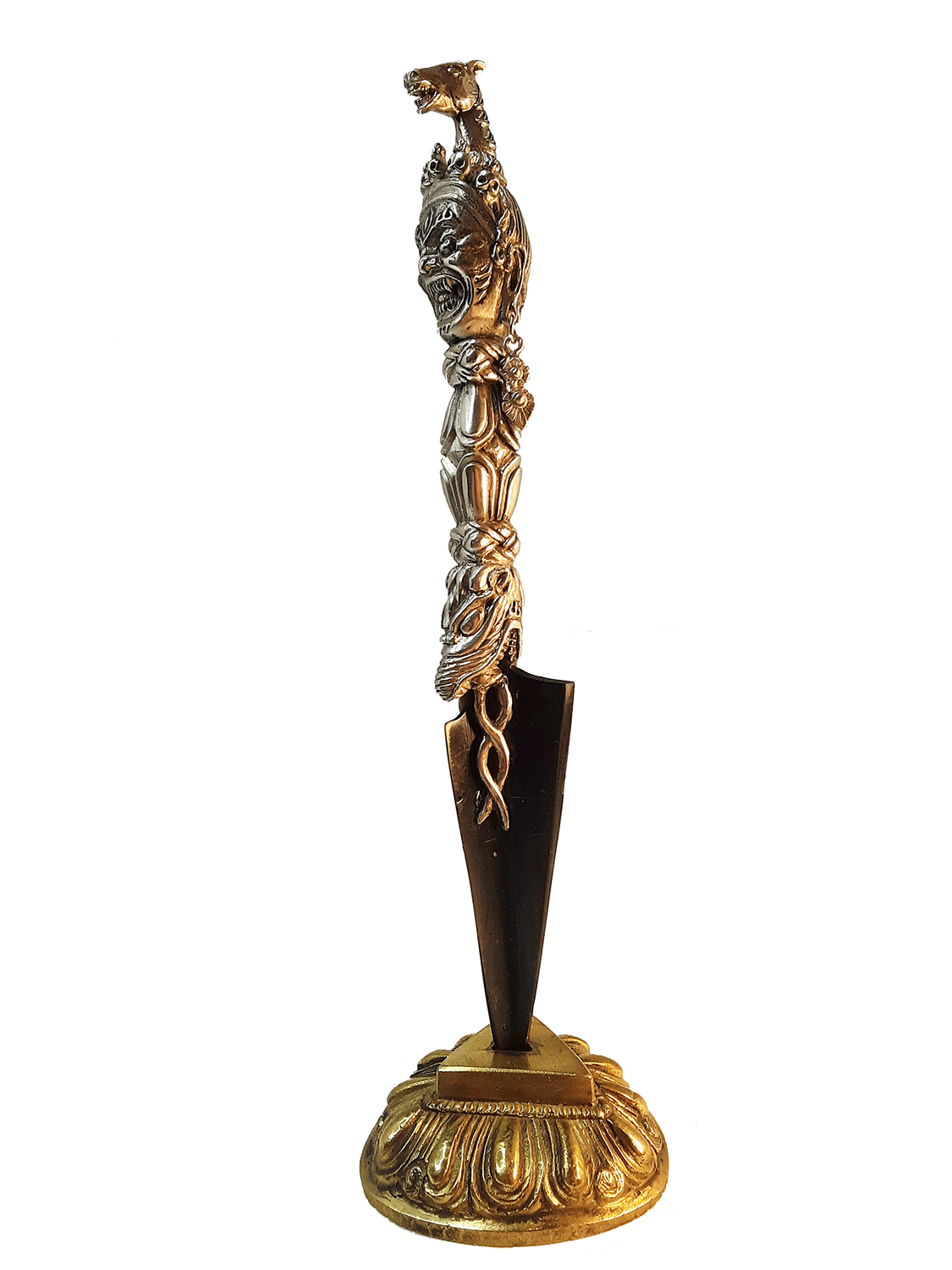 Dudjom Lingpa Terma Phurba with Steel-Meteorite Blade 8" by Natsog Dorje