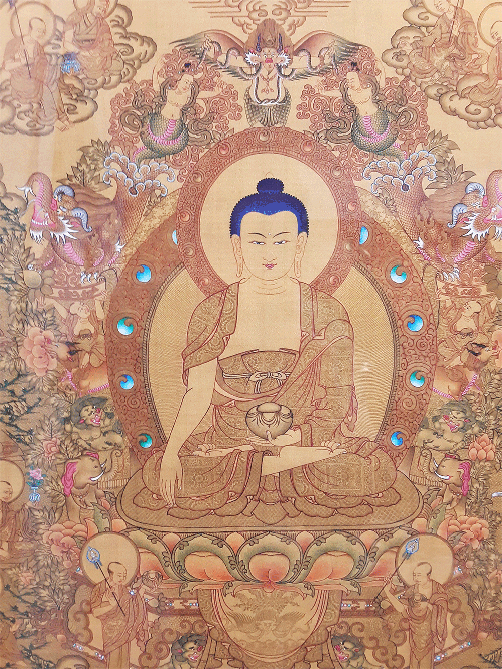 16 Arhats Framed Print 19"x23"