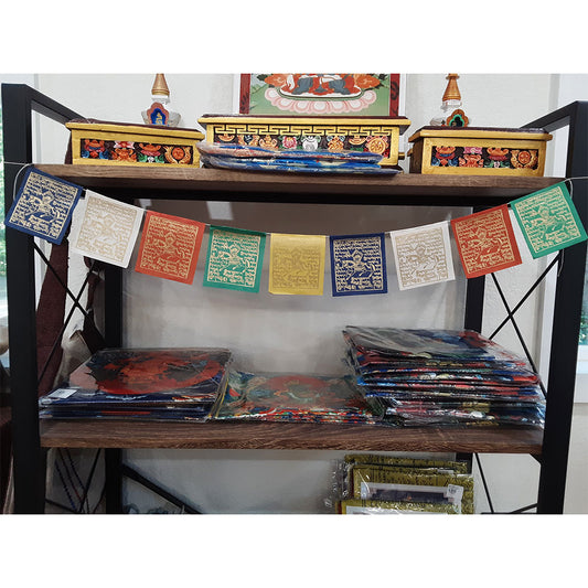 Mini Lungta Windhorse Prayer Flags 3"x3.25" (Lokta Paper)