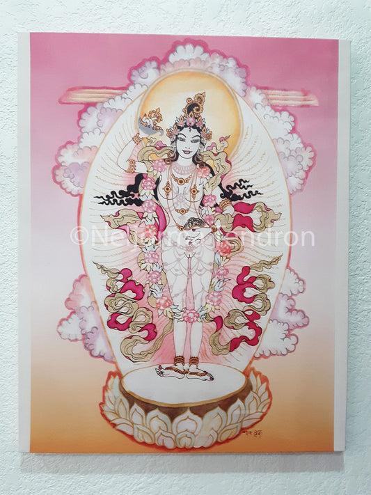 Yeshe Tsogyal Canvas Print 16"x20" by Neljorma Tendron