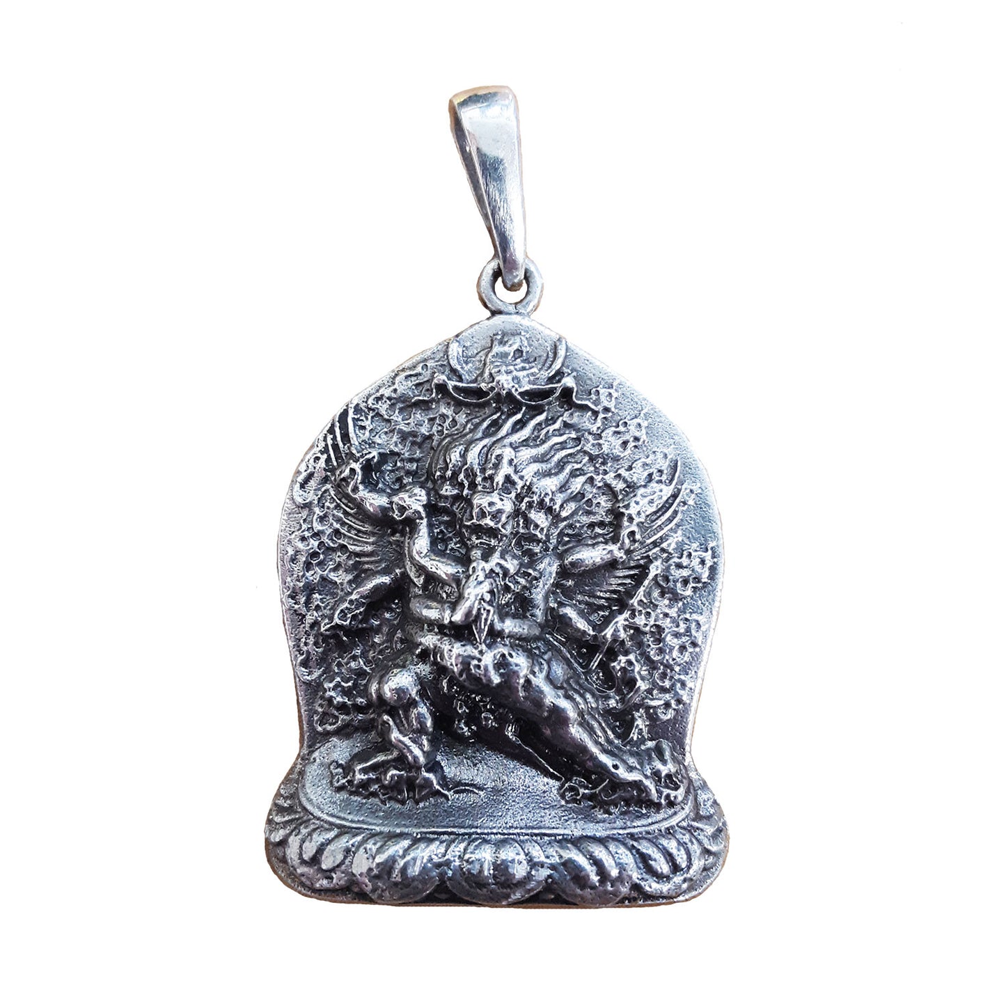 Silver Vajrakilaya Pendant 2" by Natsog Dorje