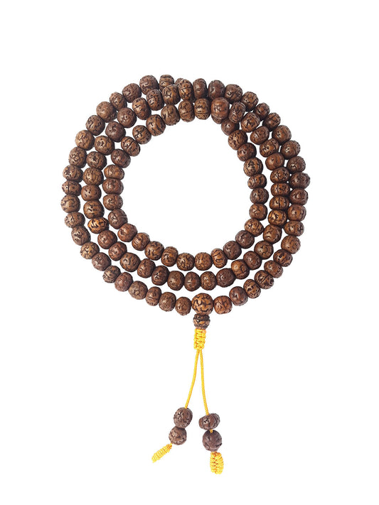 Aged Rudraksha Mala  9mm (Various String Colors)
