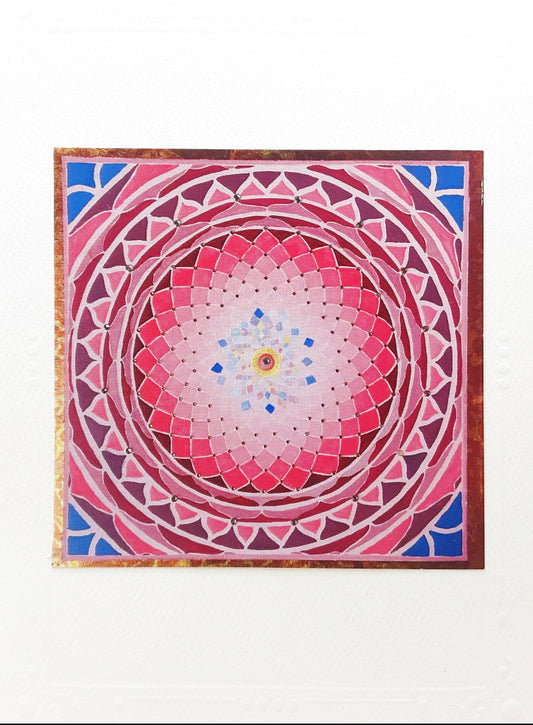 First Nature Pink Mandala Card