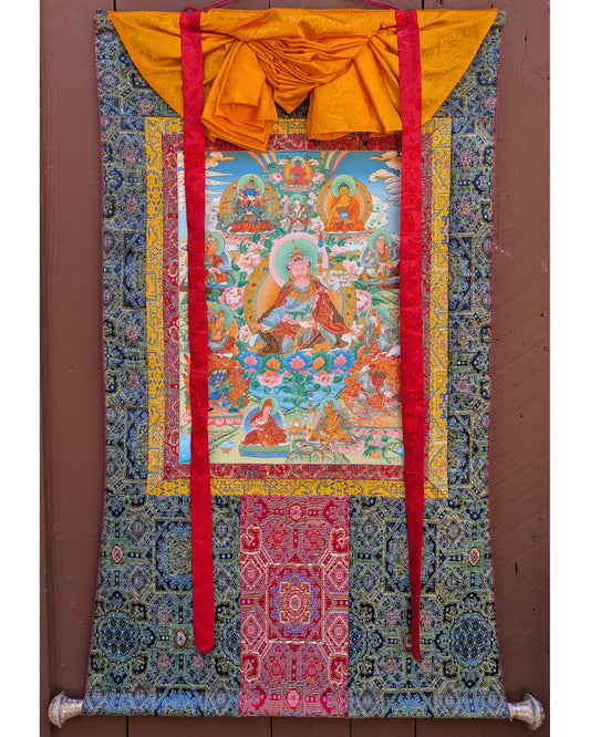 Guru Rinpoche 8 Manifestations Thangka  39"x55"