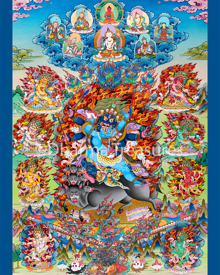 Black Hayagriva Retinue Photo (Various Sizes)