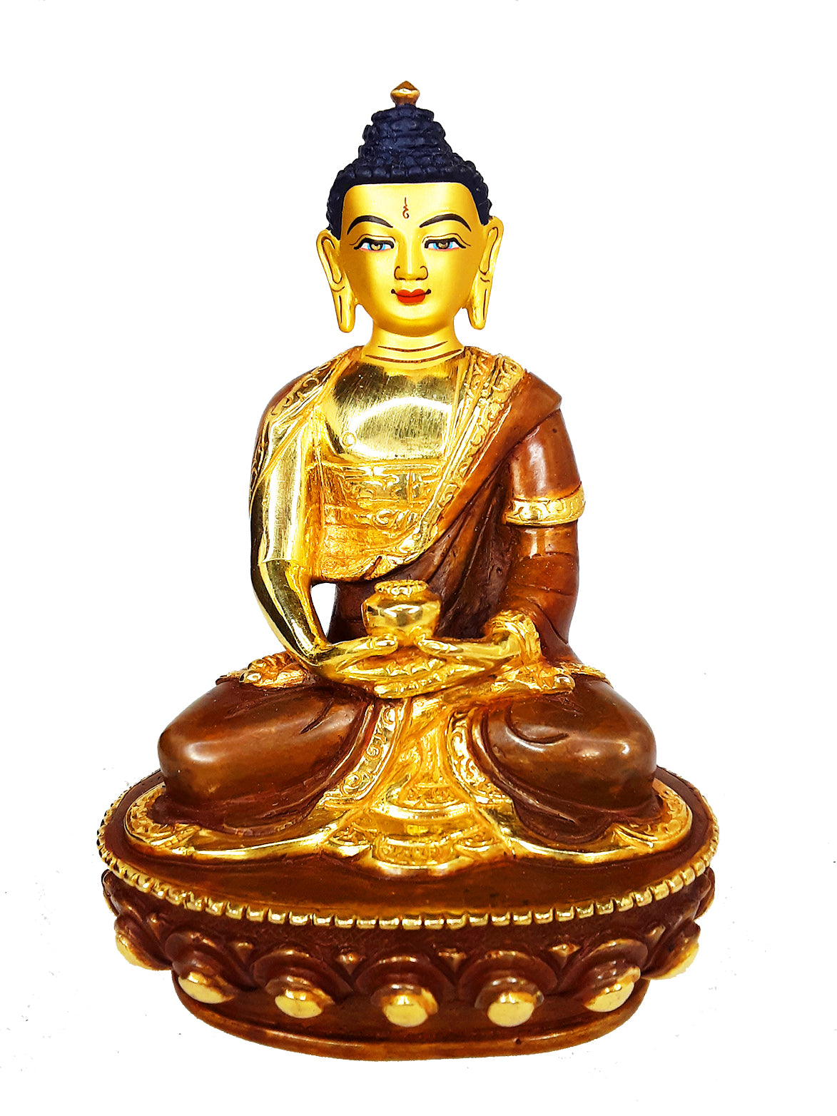 Amitabha Statue Gold-Plated, 5.5"