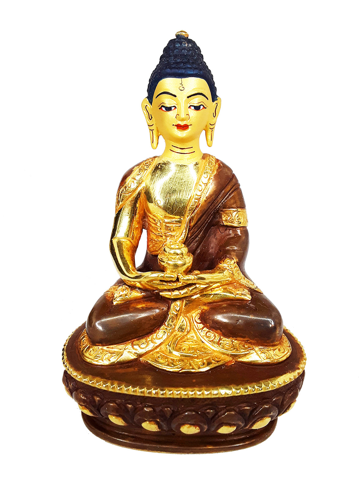 Amitabha Statue Gold-Plated, 3.75"