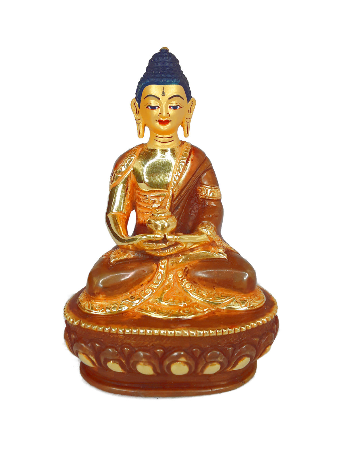 Amitabha Statue Gold-Plated, 3.75"