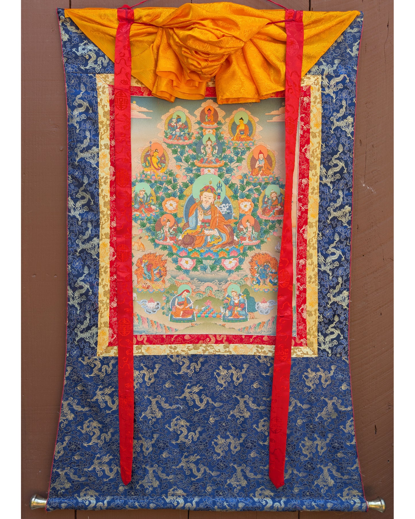 Guru Rinpoche 8 Manifestations Thangka 36"x50"