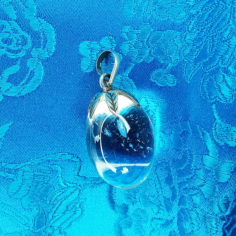 Quartz Teardrop Pendant