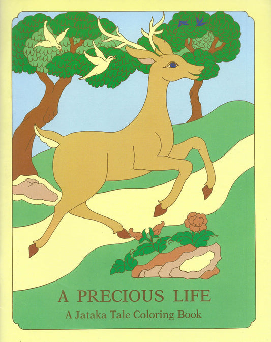 A Precious Life / The Magic of Patience: A Jataka Tale Coloring Book, illustrated by Rosalyn White