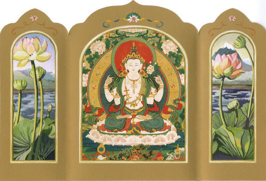Avalokiteshvara (Chenrezig) - Traveling Altar Card