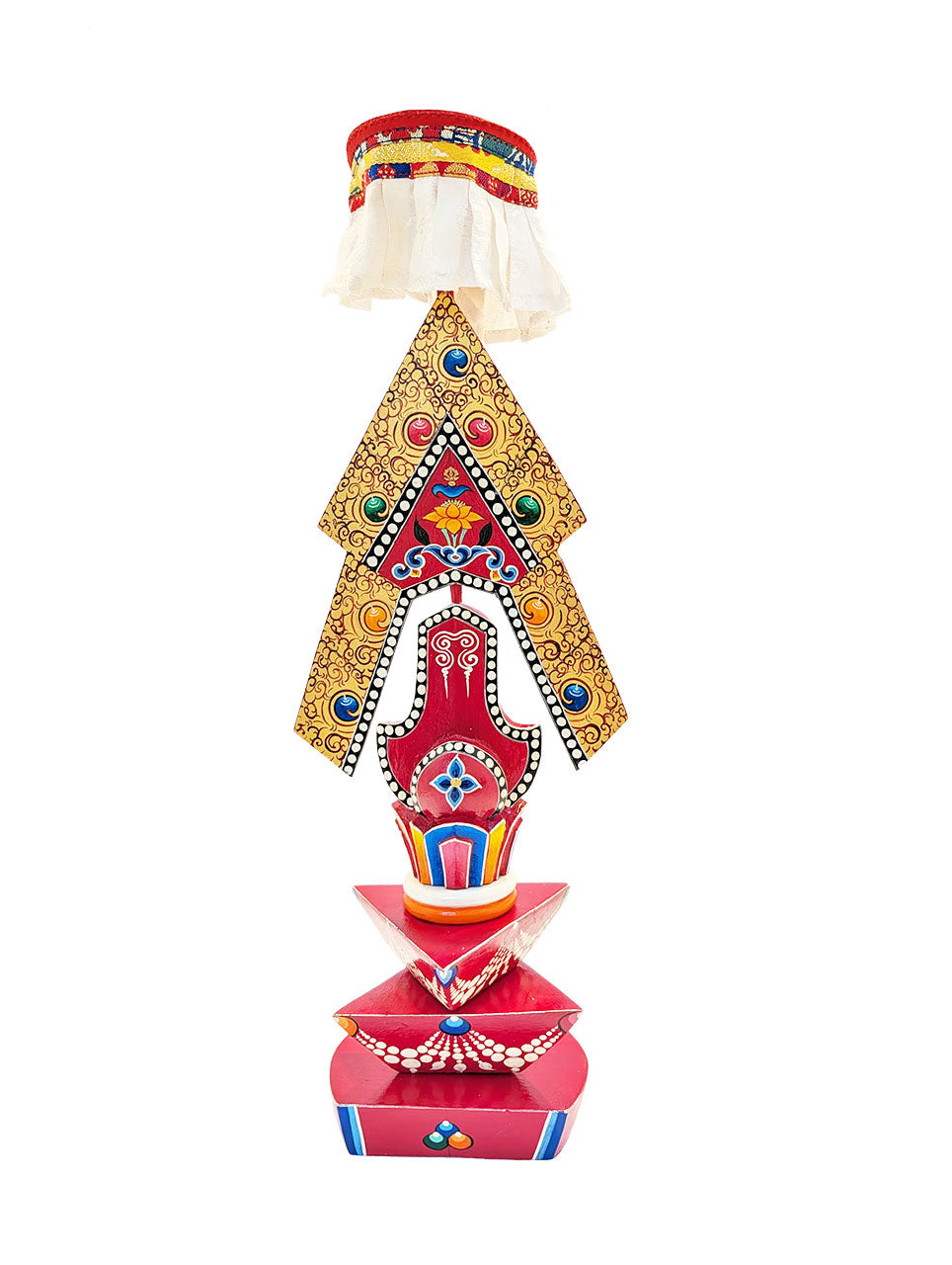 Painted Wooden Dakini Torma 16.5" (DISCOUNTED)