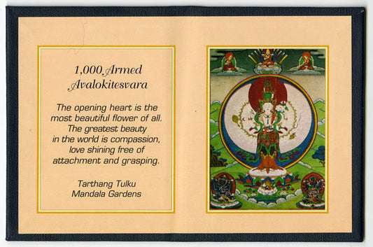 Thousand Armed Avalokitesvara (Chenrezig) - Folding Thangka
