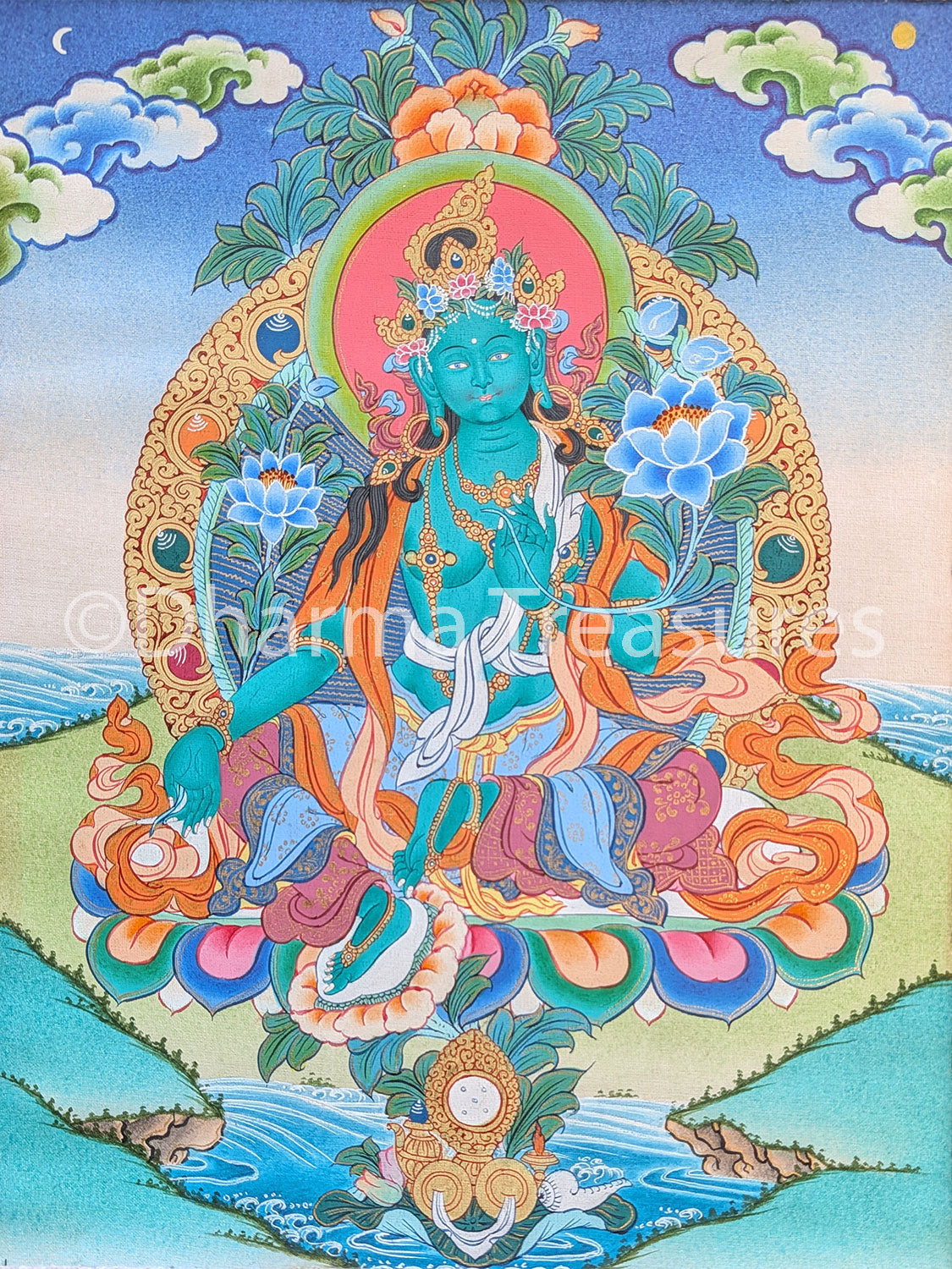 Green Tara Thangka 24"x31"