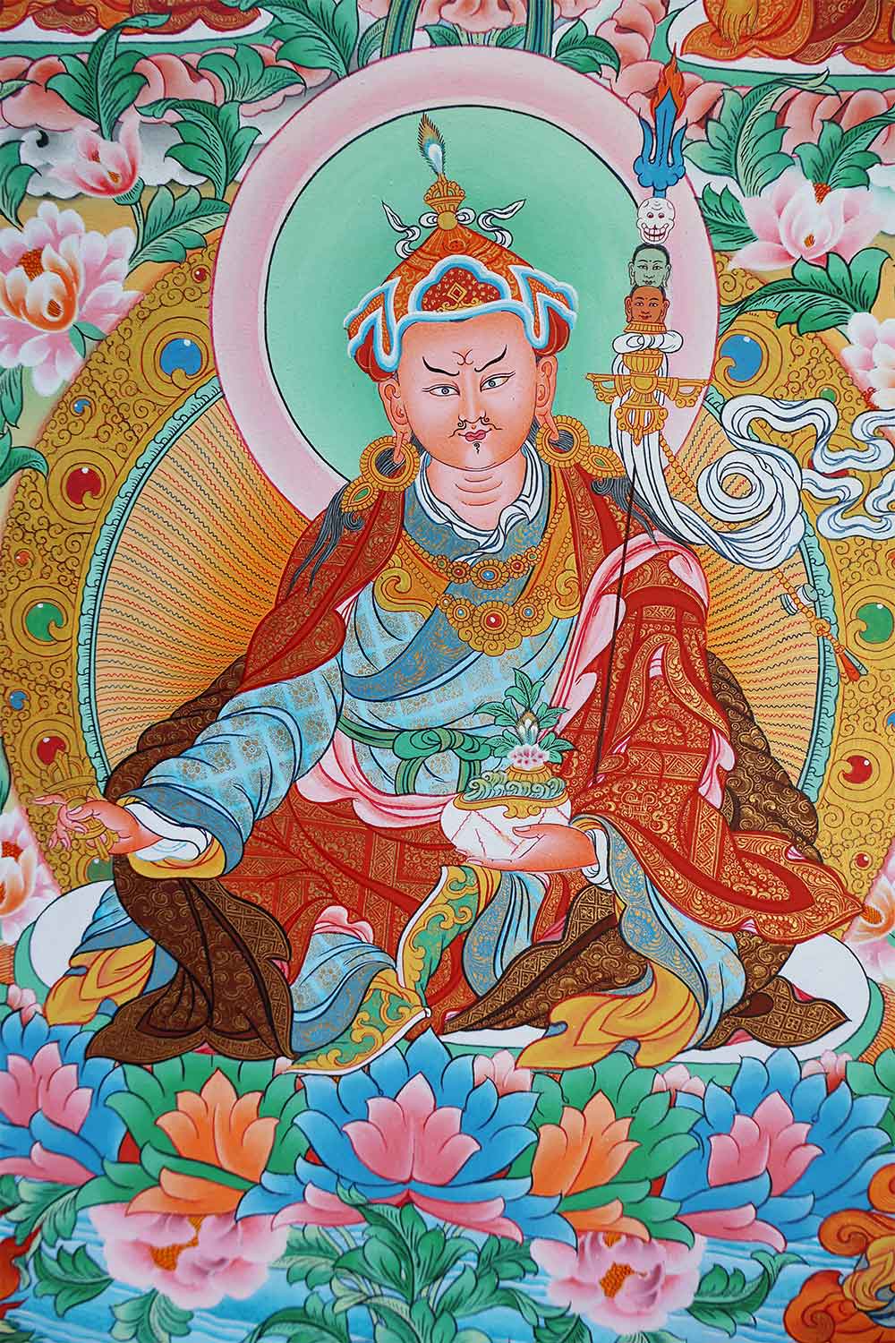 Guru Rinpoche 8 Manifestations Thangka  39"x55"