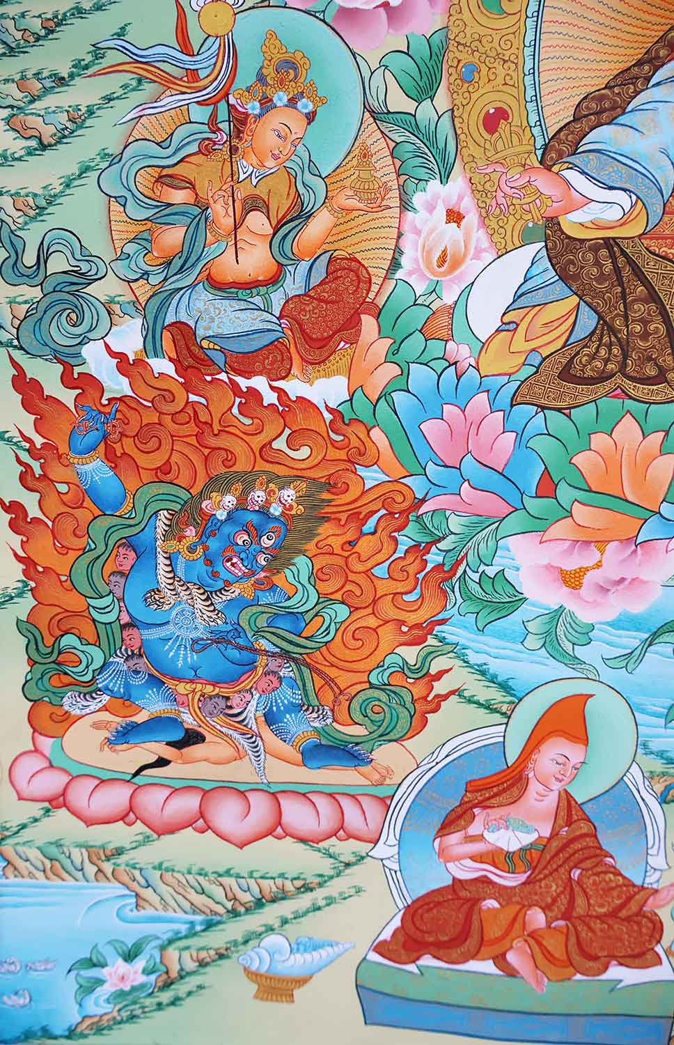 Guru Rinpoche 8 Manifestations Thangka  39"x55"