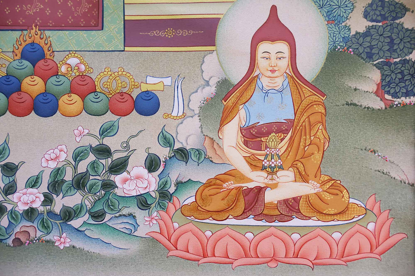 Longchenpa Thangka 37"x52"
