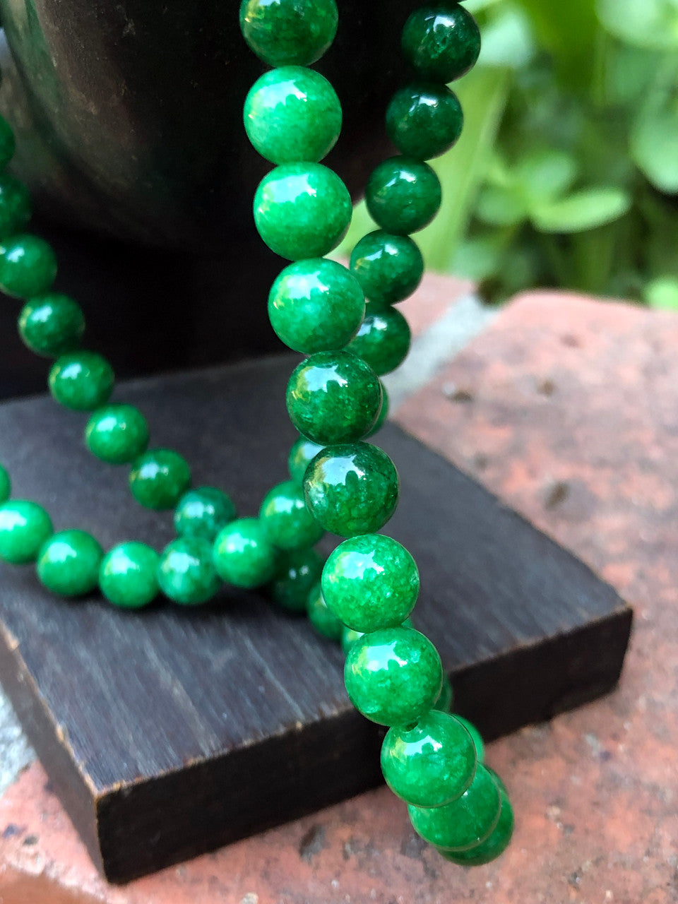 Jade Mala (Light Green,) 8mm