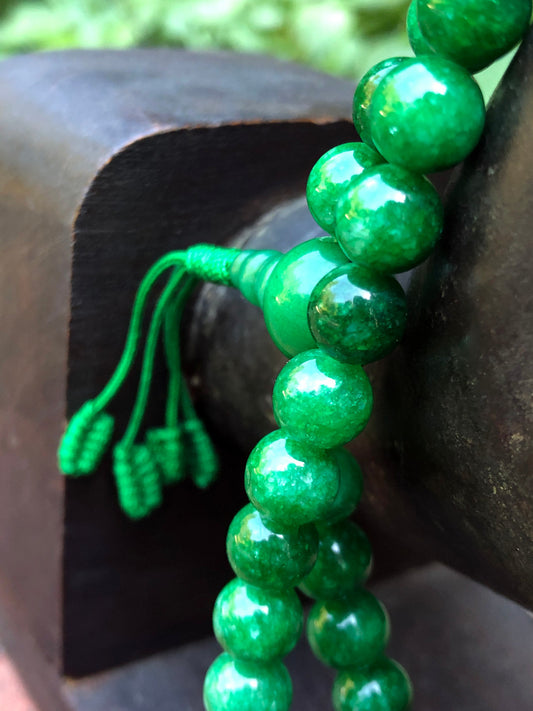 Jade Mala (Light Green,) 8mm