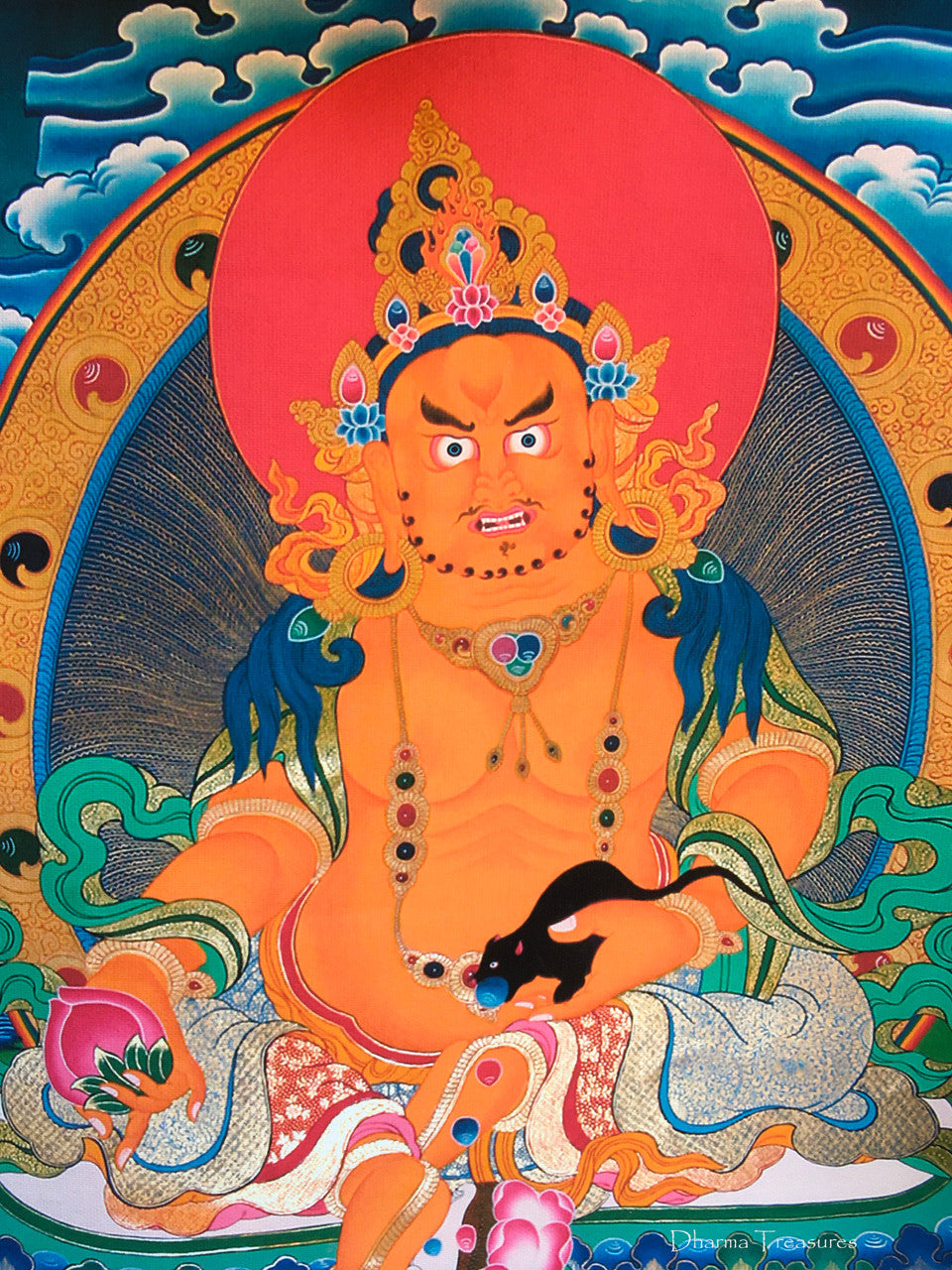 Dzambhala Print Thangka - 52" x 32"