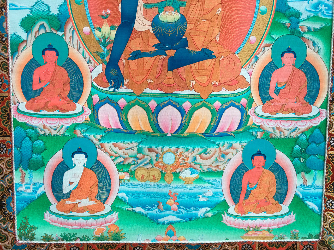 Medicine Buddha Print Thangka - 52" x 32"