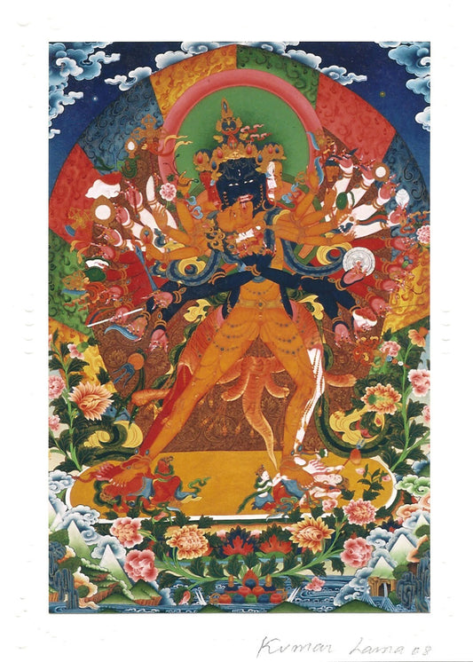 Kalachakra Deity Card Print, by Kumar Lama