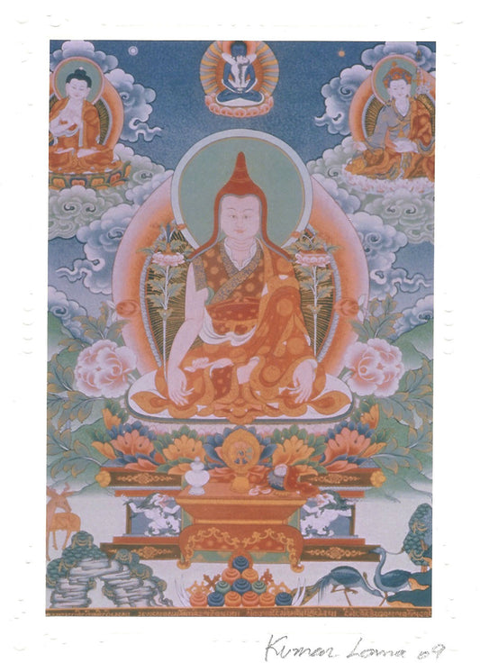 Longchenpa Deity Card Print, by Kumar Lama