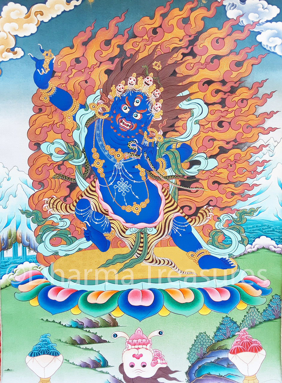 Vajrapani Thangka 42"x26"