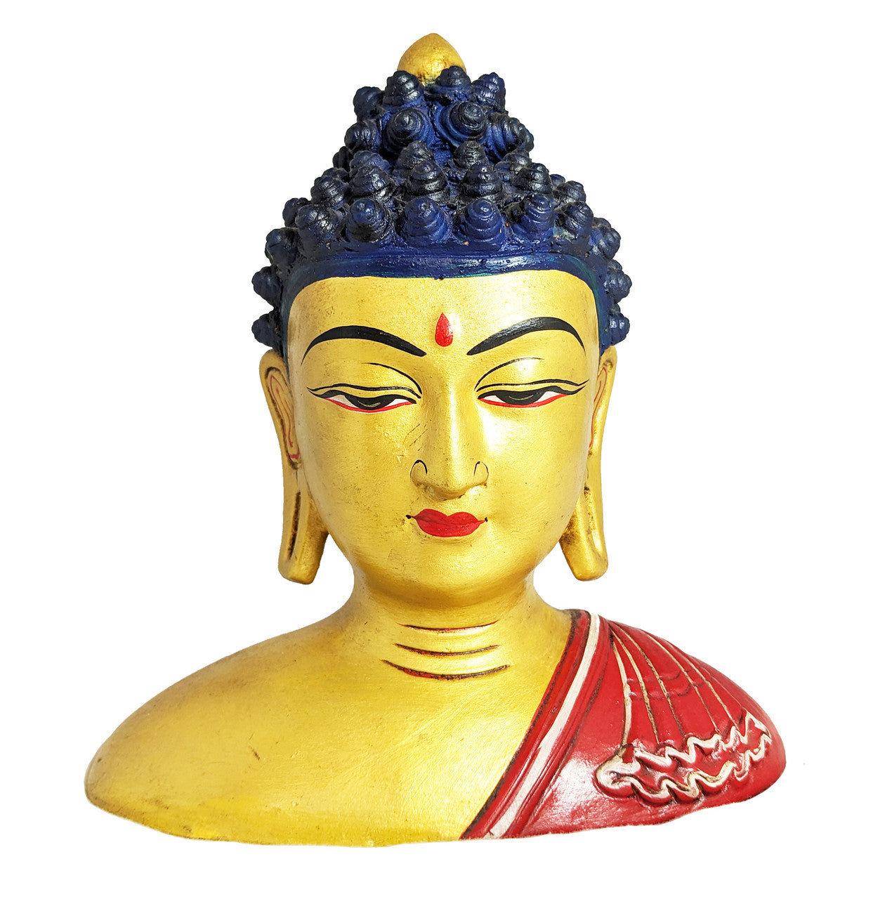 Shakyamuni Bust Statue, Resin 8"