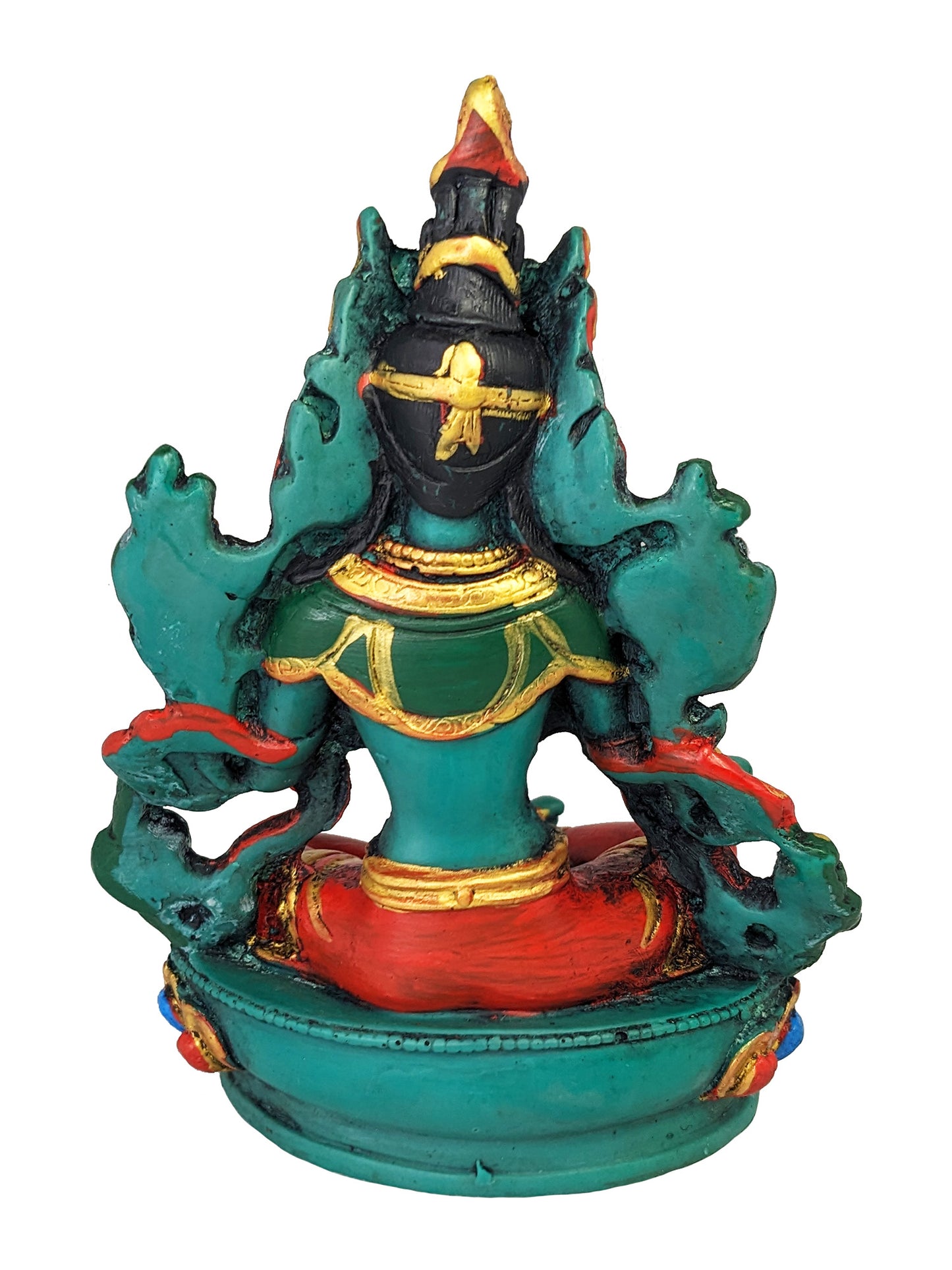 Green Tara Resin Statue 6" (Painted)