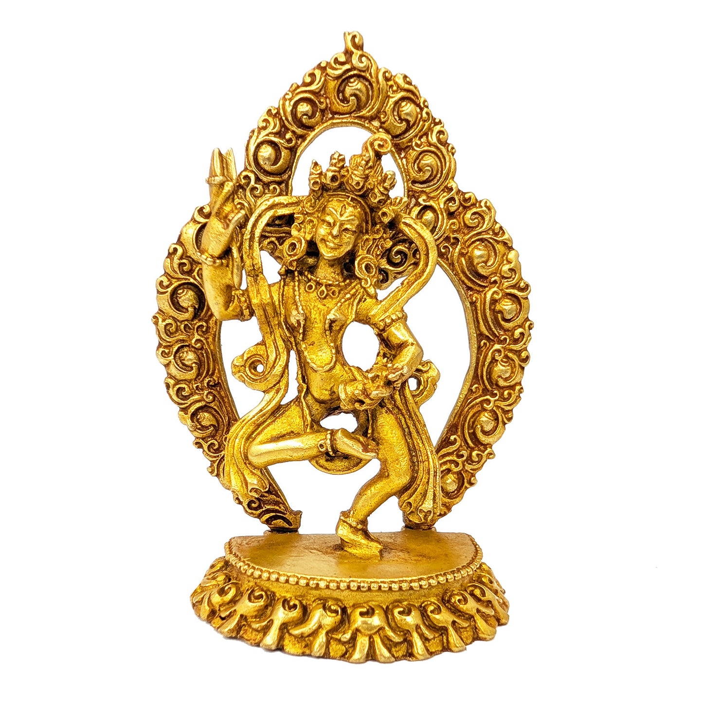 Machig Labdron Statue Gold-Plated 3.6"