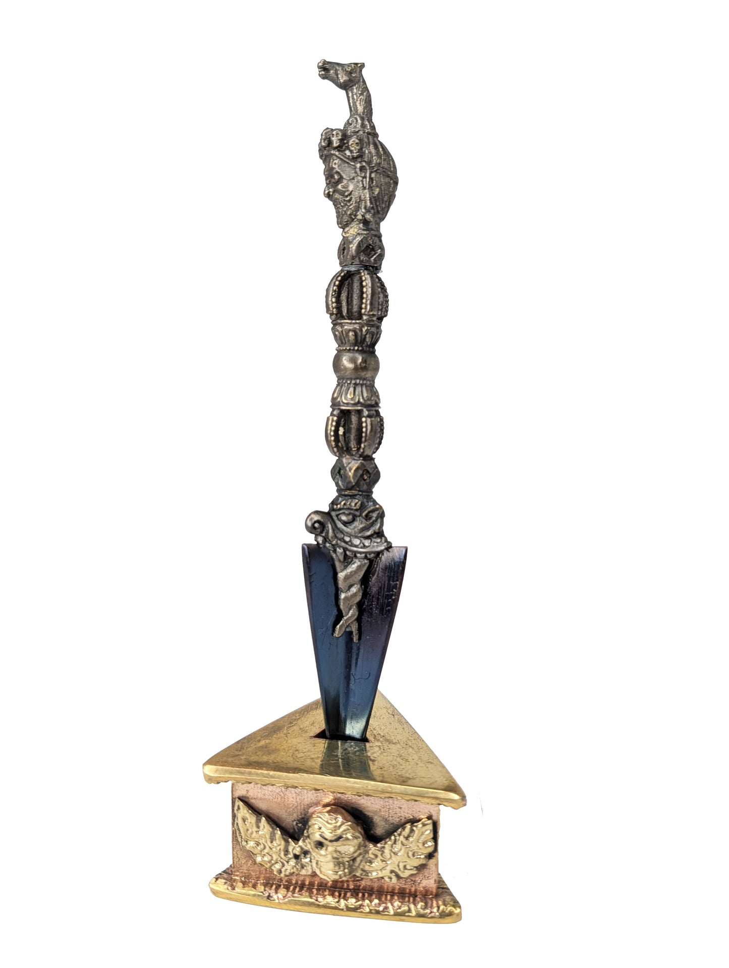 Hayagriva Phurba with Meteorite Blade 7.25" by Natsog Dorje