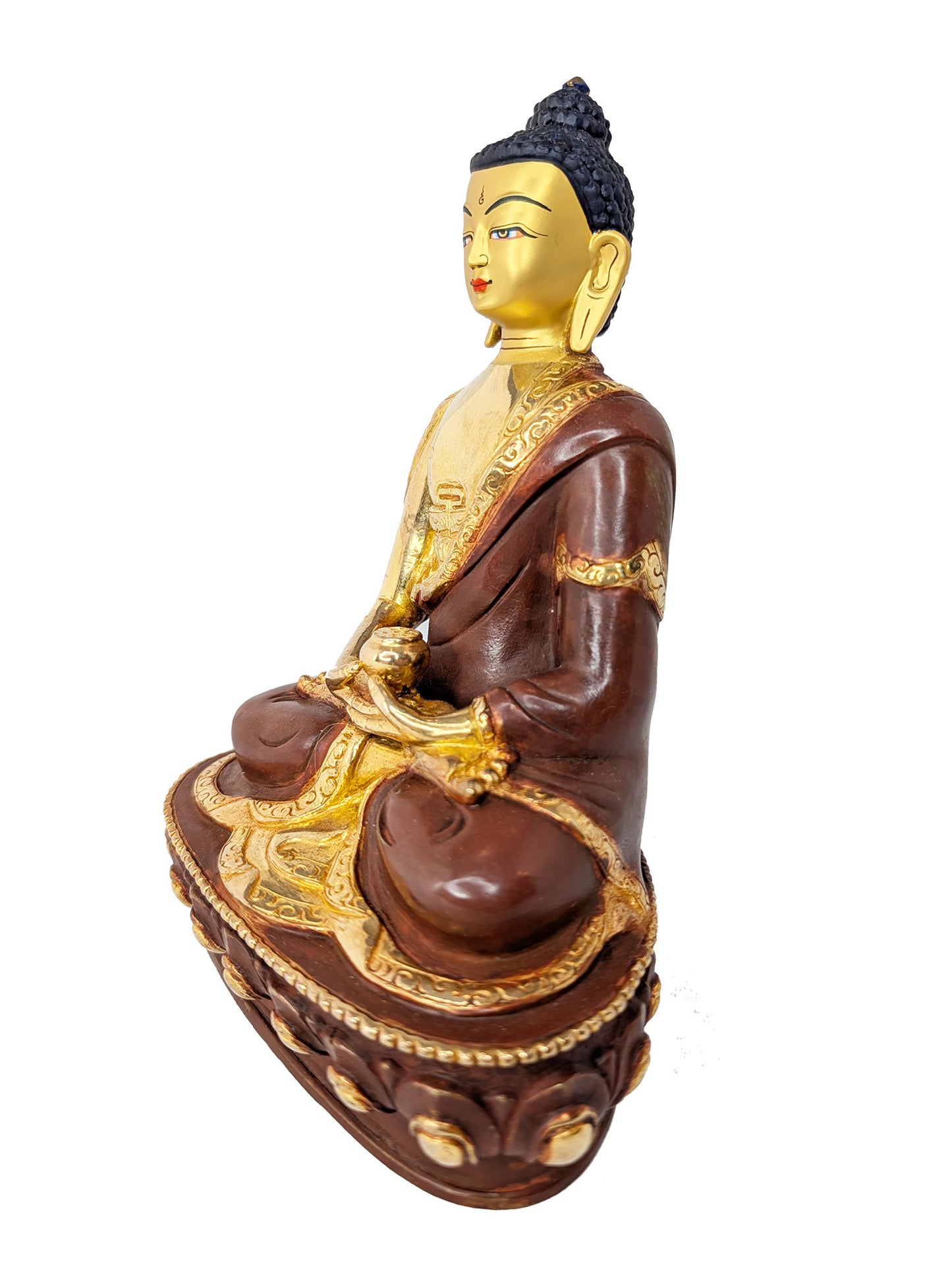 Amitabha Statue Gold Plated 7.75"