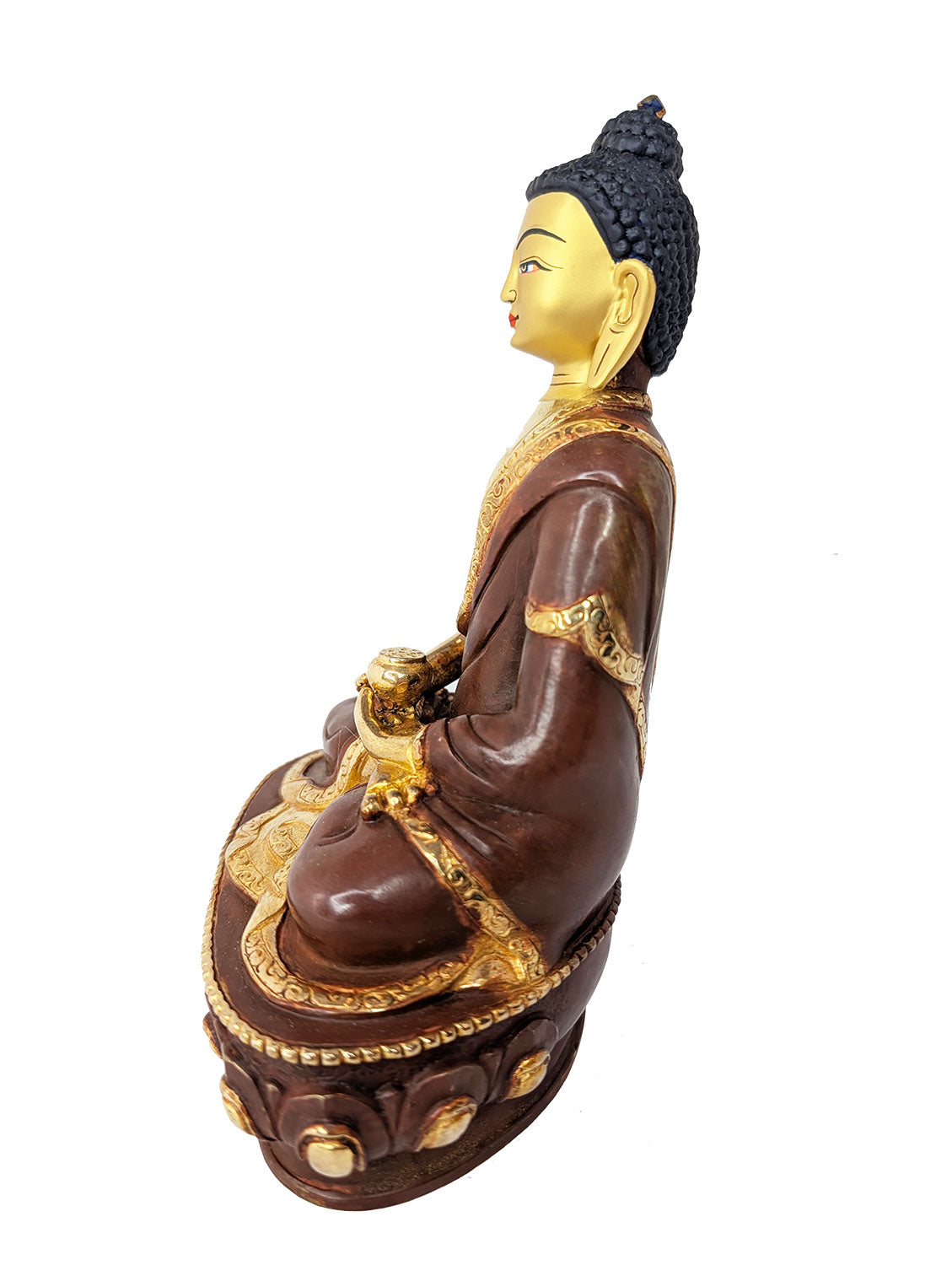 Amitabha Statue Gold Plated 7.75"