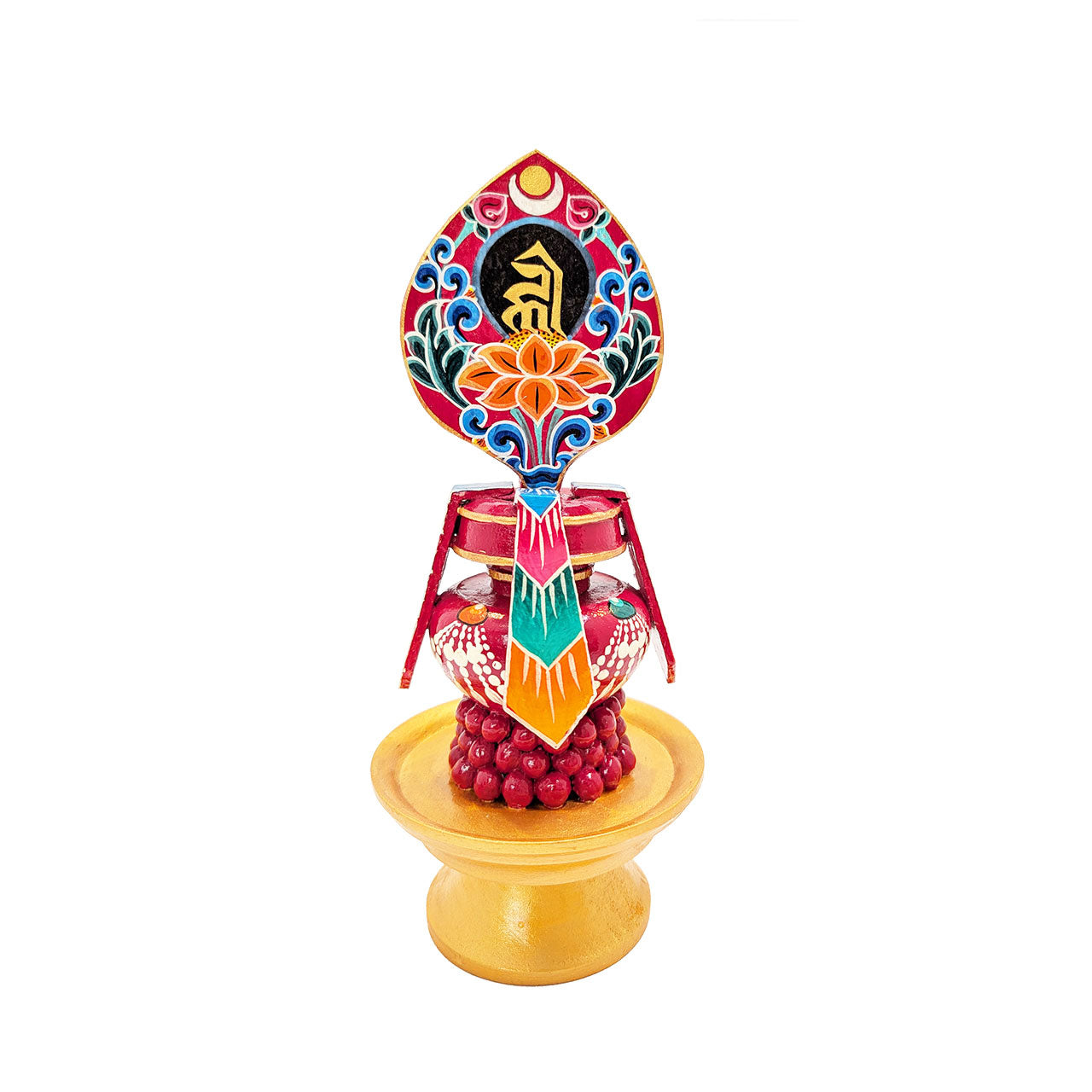Painted Wooden Tsebum 8.5"