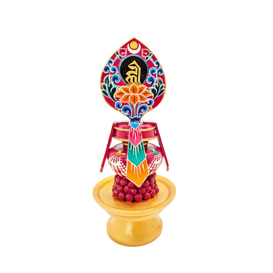 Painted Wooden Tsebum 8.5"