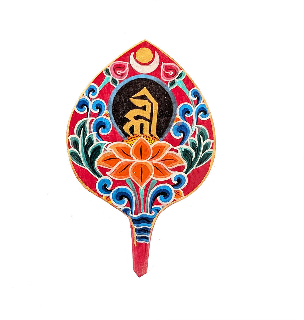 Painted Wooden Tsebum 8.5"