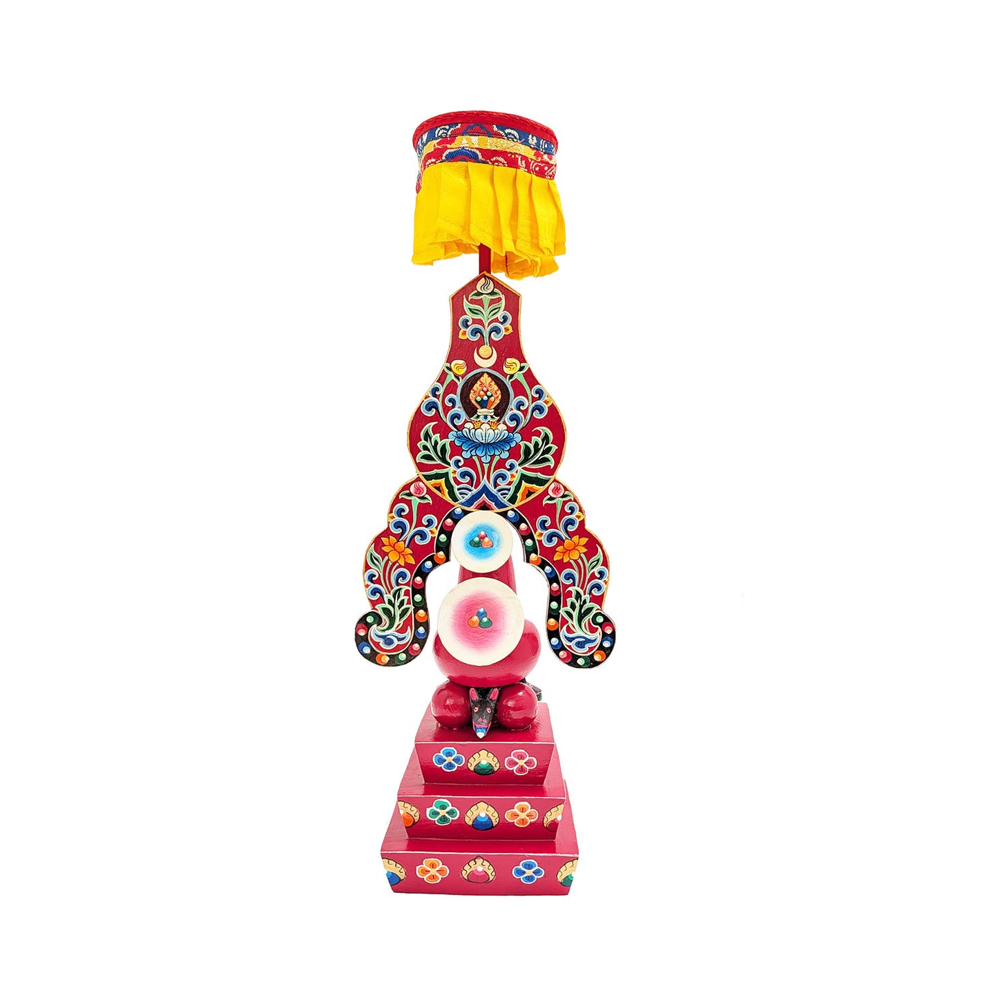 Painted Wooden Khandro Norlha Torma 15.75" (various colors)