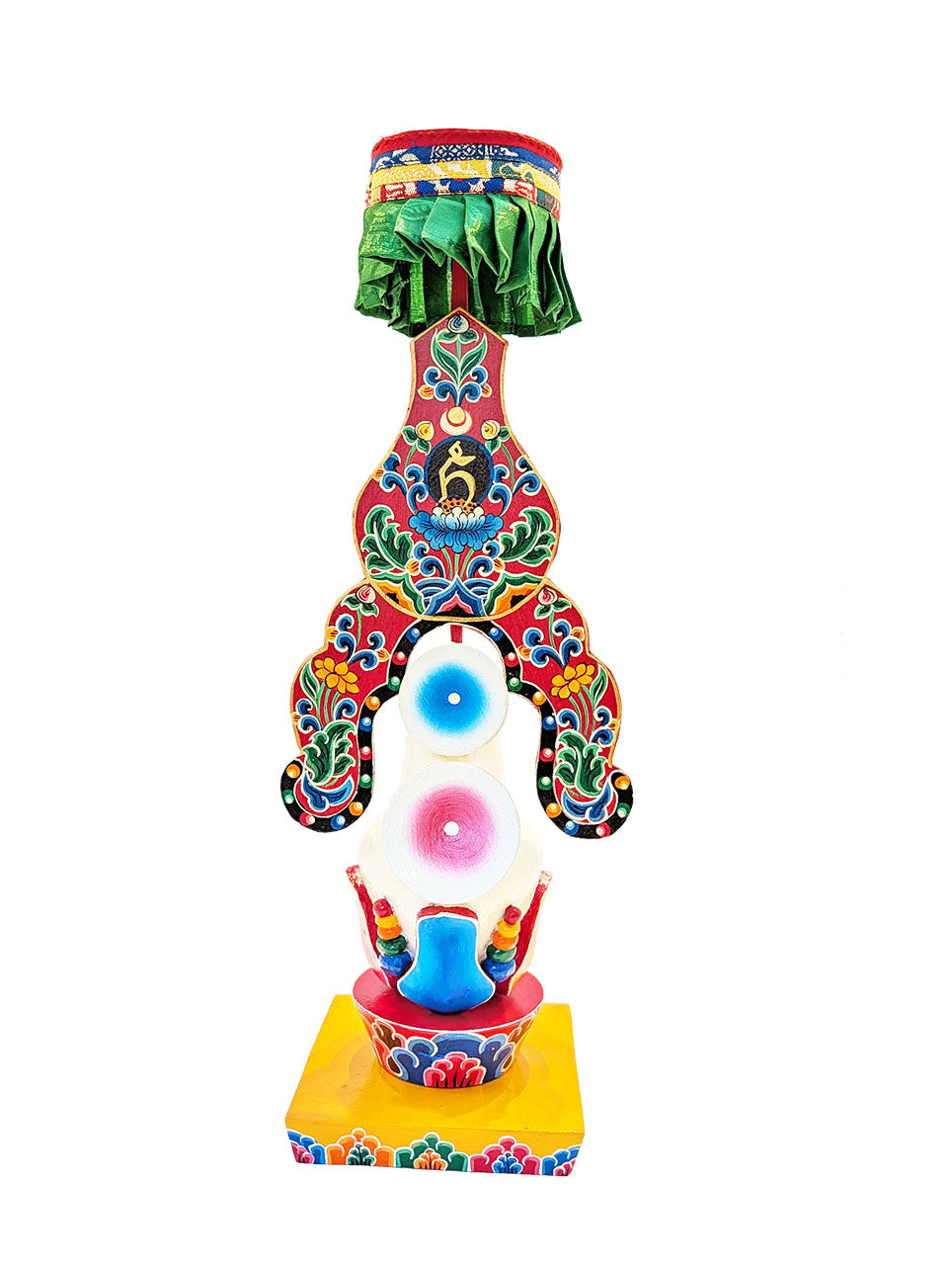 Painted Wooden Tara Torma 15.5"